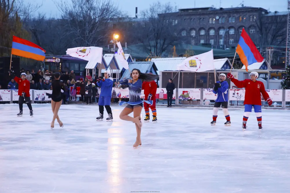 swan lakw in winter skiing